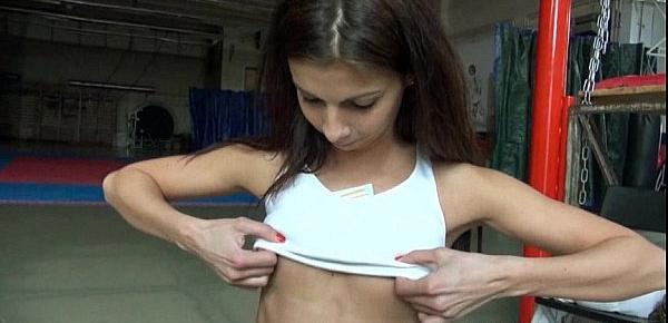  Super tight amateur gym trainer all holes railed for money